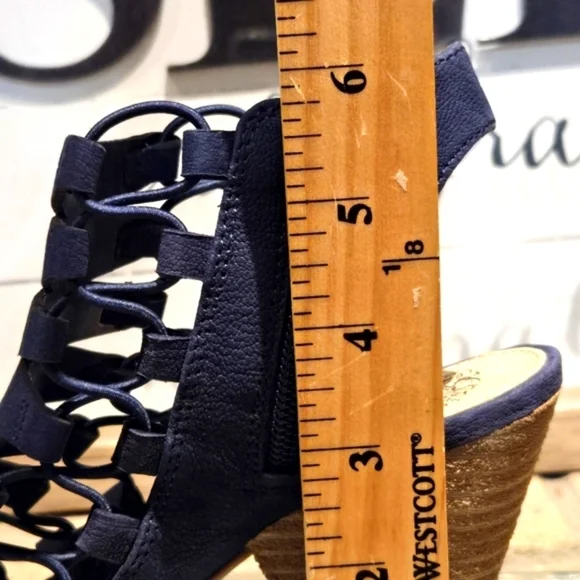 Vince Camuto Eliaz Blue Cutout Gladiator Dress Sandals Wmns Sz 7.5 - Picture 8 of 8